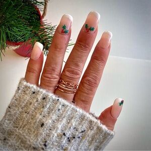 Hand painted artificial gel nails kit. Choose your nail size and shape.